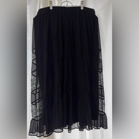 torrid Dresses & Skirts - Torrid Black Sheer Lace Maxi Skirt